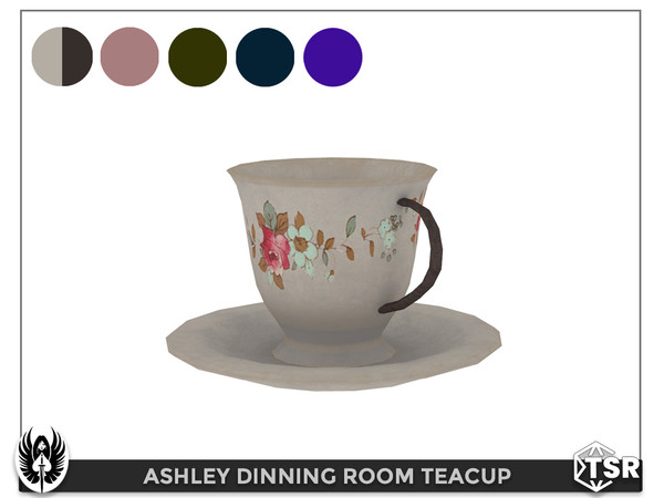 Sims 4 — Ashley Dinning Room Teacup by nemesis_im — Teacup from Ashley Dinning Room Set - 6 Colors - Base Game Compatible