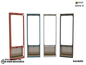 Sims 4 — kardofe_Bedroom Kenia_Mirror by kardofe — Standing mirror, with wooden frame with grille, in four colour options