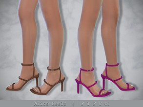 Sims 4 — Alice Heels. by Pipco — Colourful heeled sandals in 10 swatches. Base Game Compatible New Mesh All Lods HQ