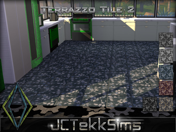 Sims 4 — Terrazzo Tile 2 by JCTekkSims — Created by JCTekkSims.