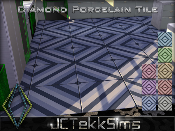 Sims 4 — Diamond Porcelain Tile by JCTekkSims — Created by JCTekkSims.