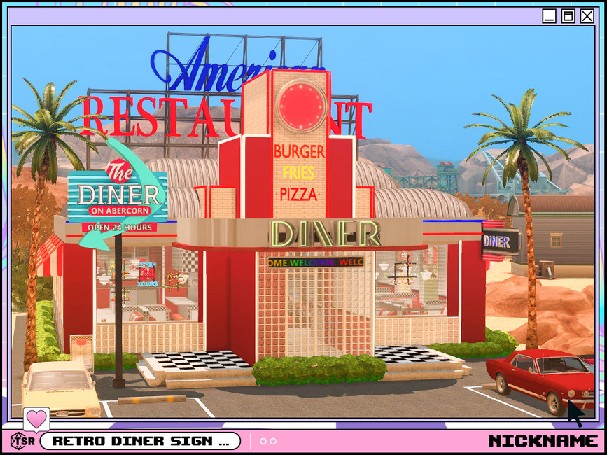The Sims Resource retro diner sign set