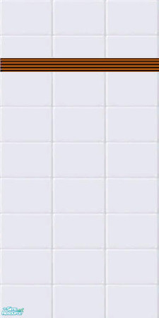 Sims 2 — White tile with orange border by mariannebogaard — nice tile for your bathroom