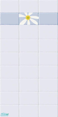 Sims 2 — White daisy tile by mariannebogaard — Nice tile for your bathroom.