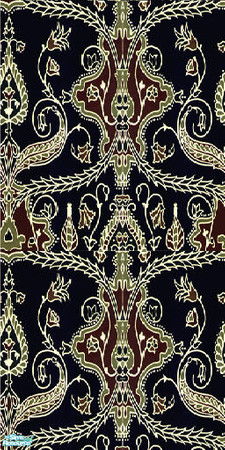 Sims 2 — BlackGoldWall by The_Unicorn — -