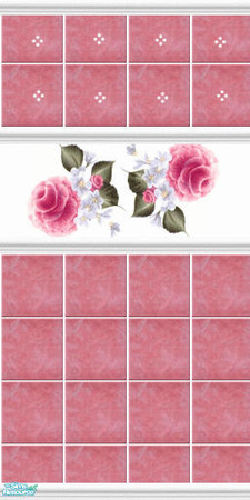Sims 2 — A rose is a rose 2 by devilishdawn — tiled wall