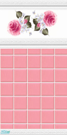 Sims 2 — A rose is a rose 1 by devilishdawn — tiled wall