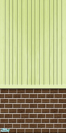 Sims 2 — Studio K BR01VWS - Leaf by StudioKhagerks — Part of the Brick 01 & Vertical Wood Siding series. 20 colors.