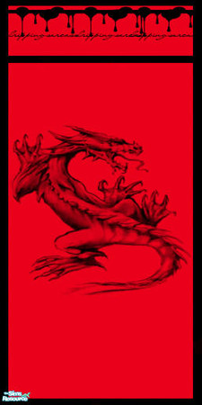 Sims 2 — Boys wall 3 by gonein60 — A wall.