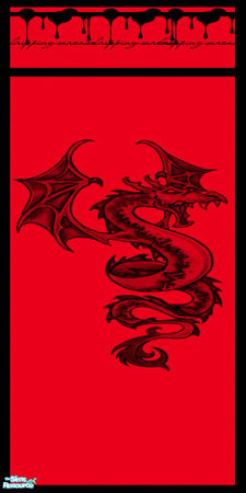 Sims 2 — Boys wall 2 by gonein60 — A wall.