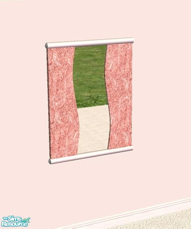 Sims 2 — Pink Marble Wall Mirror by Raveena — Part of the 'Simply Marble-ous' bathroom. You will need Sunair's mesh for