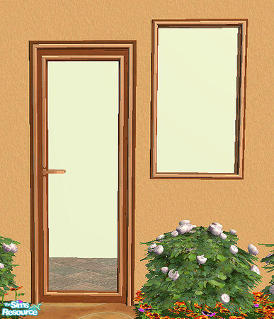 Sims 2 — Luxury Glass Door clear glass by chrissy6930 — Clear glass recolor of Luxury Glass Door. Requires that file to
