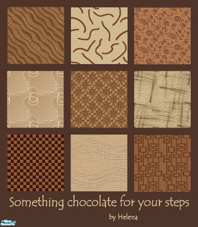 Sims 2 — Something chocolate for your steps by Helena — Do you like chocolate ? These carpets are in the same colours.