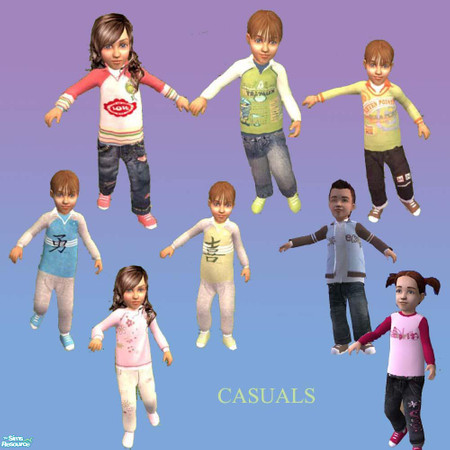 Sims 2 — Casual toddlers by senstih — There are 8 casual outfits for your little ones in this set. 3 outfits for your