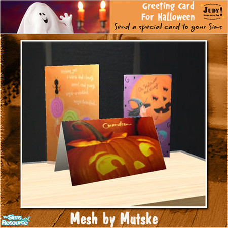 Sims 2 — Judy Halloween 3 Card 2 by judyhugsnoopy — Sending a Halloween card to your Sims ;D You must need to download