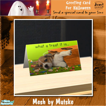 Sims 2 — Judy Halloween Card 5 by judyhugsnoopy — Sending a Halloween Card to your Sims ;D You must need to download the
