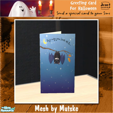 Sims 2 — Judy Halloween Greeting Stand Card 8 by judyhugsnoopy — Sending a Halloween Card to your Sims ;D You must need