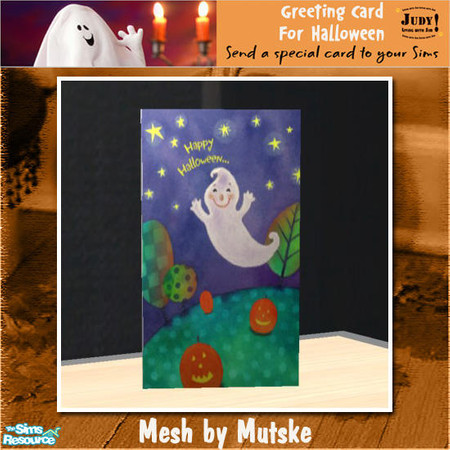 Sims 2 — Judy Halloween Greeting Stand Card 5 by judyhugsnoopy — Sending a Halloween Card to your Sims ;D You must need