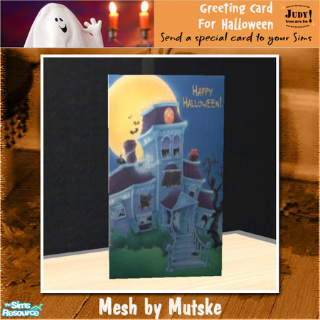 Sims 2 — Judy Halloween Greeting Stand Card 2 by judyhugsnoopy — Sending a Halloween Card to your Sims ;D You must need