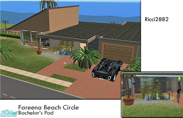 Sims 2 — Fareena Drive-Bachelor Pad by TheNumbersWoman — This is the ultimate bachelor residence for that Single Man