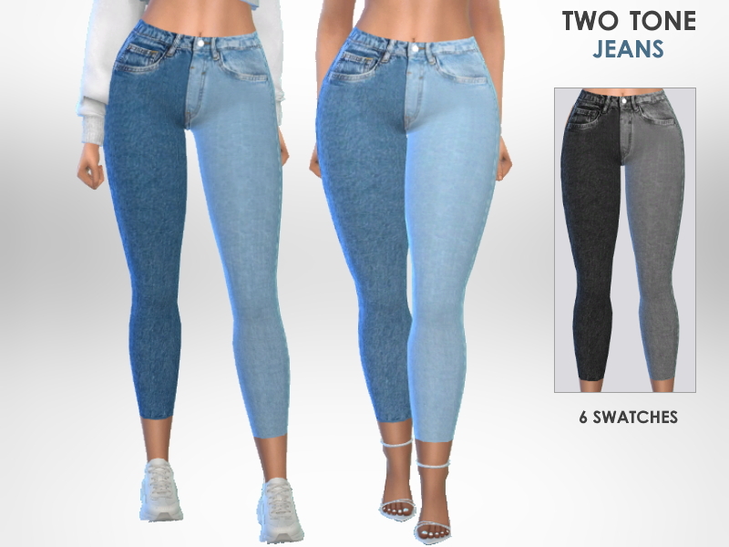 The Sims Resource - Two Tone Jeans