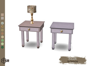Sims 4 — Inger. End Table by soloriya — Wooden end table. Part of Inger set. 8 color variations. Category: Surfaces - End