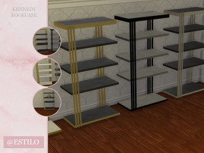Sims 4 — Kennedy Bookcase with storage by kenzxoxo — The Kennedy bookcase is stylish and modern and would be the best