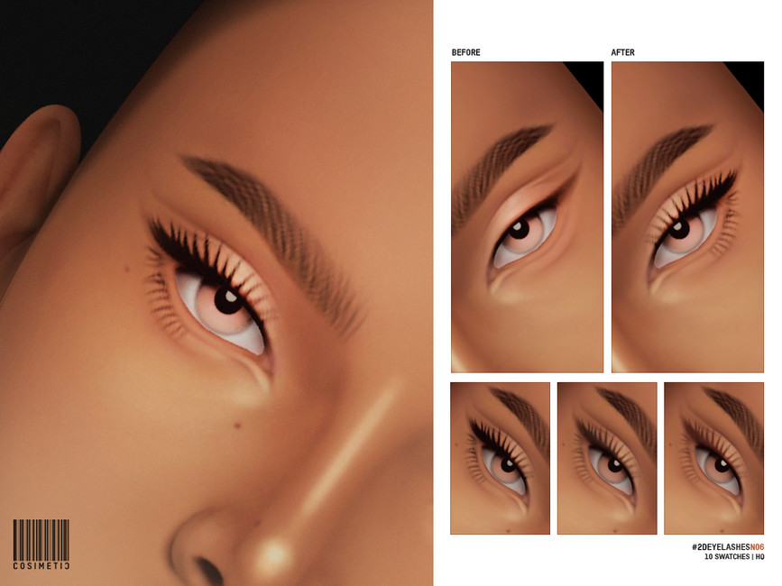 The Sims Resource 2D Eyelashes N06