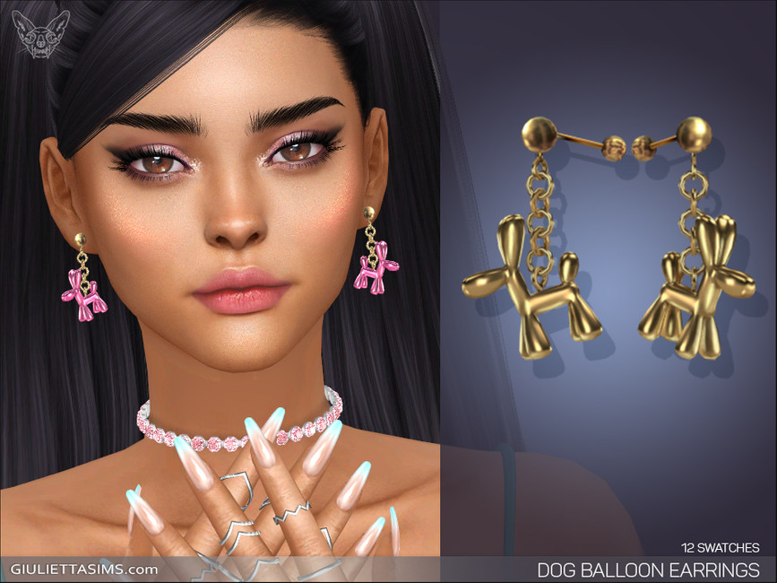 The Sims Resource Dog Balloon Earrings