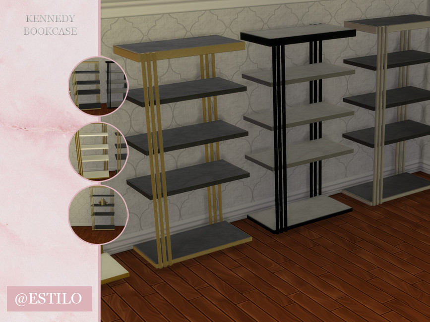 The Sims Resource Kennedy Bookcase with storage