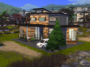Sims 4 — Wakabamori Home no cc by sgK452 — Modern comfortable and family house, ideal for the city without a garden but