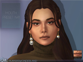 Sims 4 — Mouth Preset N41 by PlayersWonderland — This mouthpreset adds a new morphed, more bigger looking mouth.