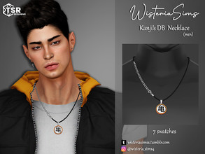Sims 4 — Kanji's DB Necklace (men) by WisteriaSims — **FOR MEN **NEW MESH *TEEN TO ELDER - Necklace Category - 7 swatches