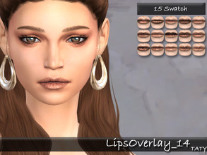 Sims 4 — LipsOverlay_14 by tatygagg — New Lips Overlay! They fit with all overlay skintones ^^ - Female, Male - Human,