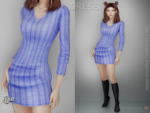 Sims 4 — V-neck sweater dress by pizazz — Sims 4. Base Game, fits all sims. A great v-neck sweater dress for that party