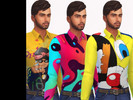 Sims 4 — Happy Party Shirts by ZitaRossouw2 — Base game recolor Happy fun shirts for everyday or party