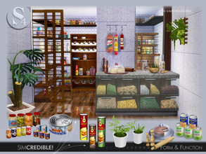 Sims 4 — Form and Function Pantry Supplies by SIMcredible! — Closing the Form & Function series, you'll get now the