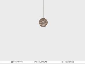 Sims 4 — Sandrine - Ceiling light (short) by Syboubou — This is a wicker ceiling light made for short wall height !