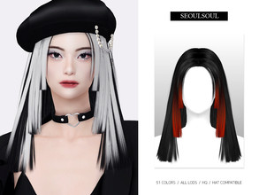 Sims 4 — BLOCK CUT HAIR by seoulsoul — BLOCK CUT. 51 COLORS ALL LODS HQ COMPATIBLE HAT COMPATIBLE Mesh & Texture by