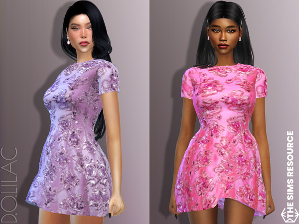 The Sims Resource - Jacquard Dress DO628