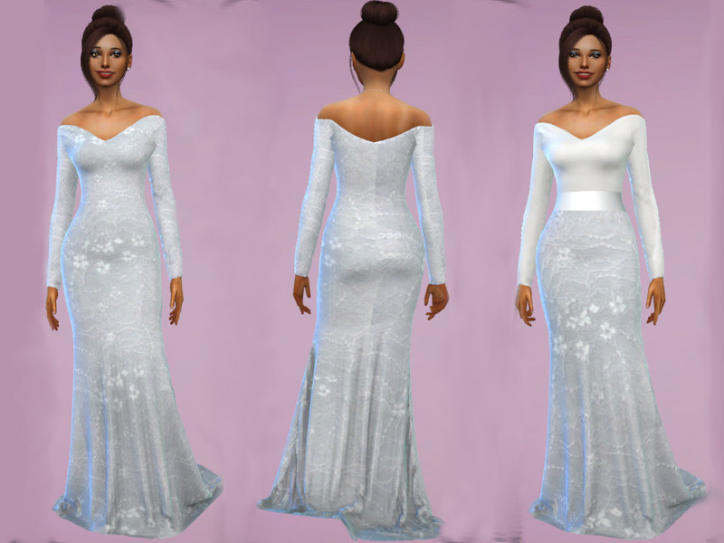 Sims 4 The Sims Resource | Wedding Dress N11 by TSR Creator