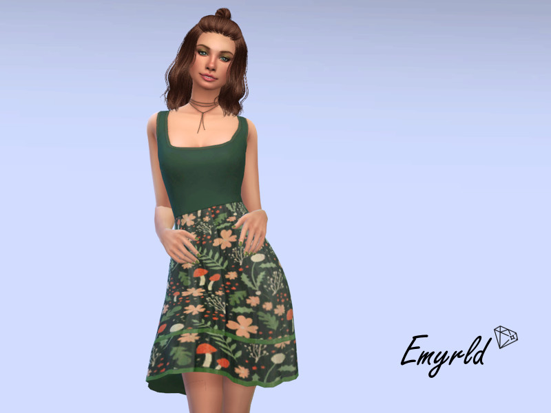 Sims 4 The Sims Resource | Cottagecore Tulle Dress (requires Seasons) by TSR Creator