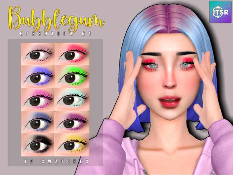 The Sims Resource - Bubblegum Eyeshadow N1