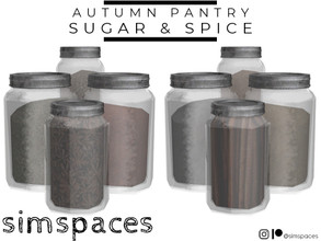 Sims 4 — Autumn Pantry - Sugar & Spice by simspaces — Part of the Autumn Pantry set: Sugar, spice, everything nice.