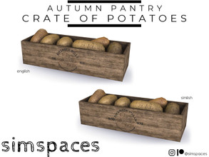 Sims 4 — Autumn Pantry - Crate of Potatoes by simspaces — Part of the Autumn Pantry set: Welp, it's a crate of potatoes.
