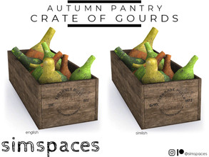 Sims 4 — Autumn Pantry - Crate of Gourds by simspaces — Part of the Autumn Pantry set: Did you buy these gourds at