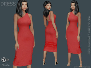 Sims 4 — One shoulder midi by pizazz — Sims 4. Base Game, fits all sims. A stylish midi off one should with clean,