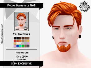 Sims 4 — Facial Hair Style N68 by David_Mtv2 — All maxis color (24 colors).