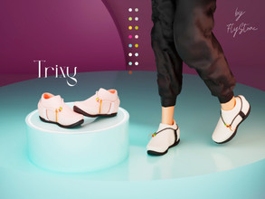 Sims 4 — Trixy - female sneakers by FlyStone — Stylish futuristic sneakers with a streamlined and graceful shape with