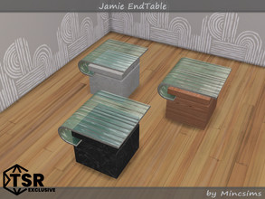 Sims 4 — Jamie EndTable by Mincsims — Basegame Compatible 3 swatches